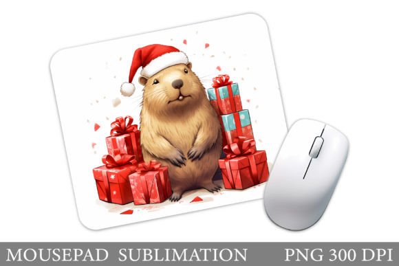 Download Winter Beaver Mouse Pad. Christmas Beave - Winter Collection