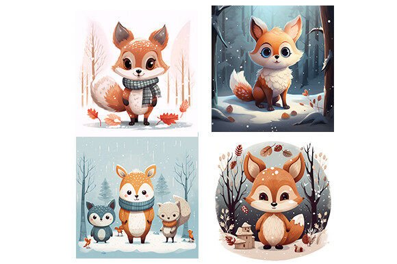 Download Winter Woodland Animal Bundle - Winter Collection