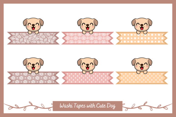 Download Washi Tapes with Cute Dog on Top - Washi tapes Collection
