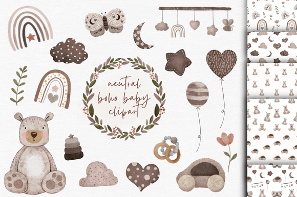 Download Boho Baby Clipart - Boho baby clipart Collection