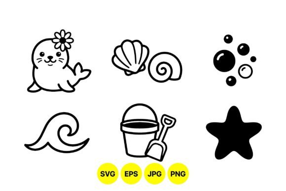 Download Cute Sea Animal Clipart Set - Animal clipart set Collection
