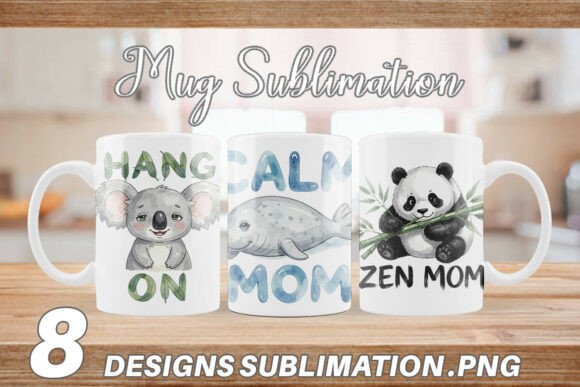 Download Lazy Animal Watercolor Quotes Mug Wrap - Animal watercolor Collection