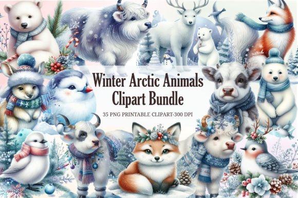 Download Winter Arctic Animals Clipart Bundle - Winter Collection