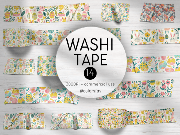 Download Joyful and Colorful Digital Washi Tapes - Washi tapes Collection