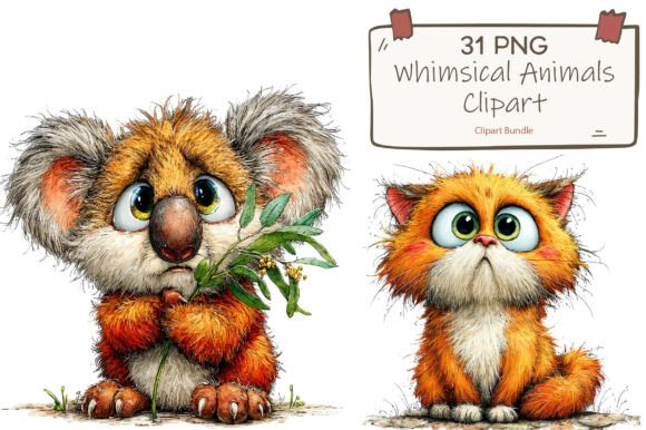 Download Cute Whimsical Animal Watercolor Clipart - Animal watercolor Collection