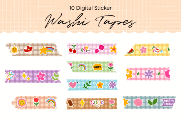Download Digital Washi Tapes Cute Plaid - Washi tapes Collection