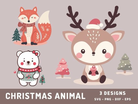 Download Christmas Animal Svg, Winter Doodle Png - Winter Collection