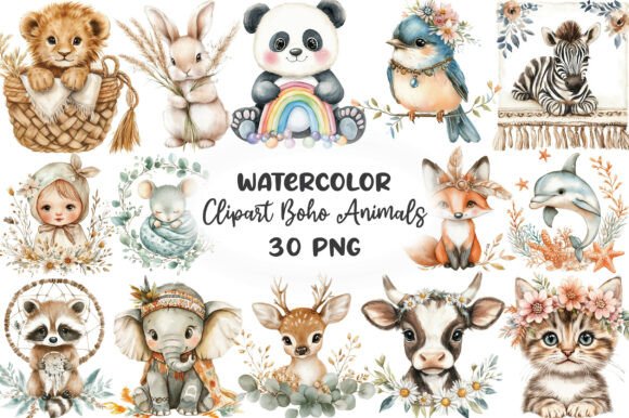 Download Boho Baby Clipart Boho Animals - Premium Resources