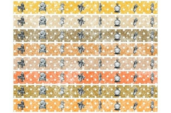 Download Alice in Wonderland Washi Tapes .2/3. - Washi tapes Collection