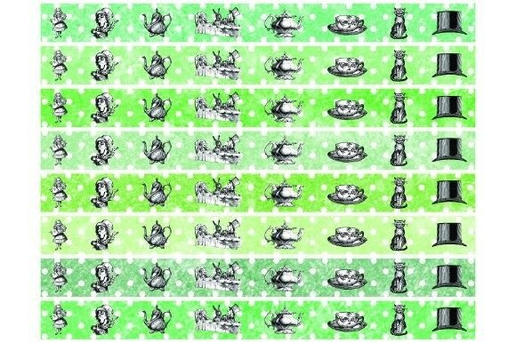 Download Alice in Wonderland Washi Tapes .1/9. - Washi tapes Collection