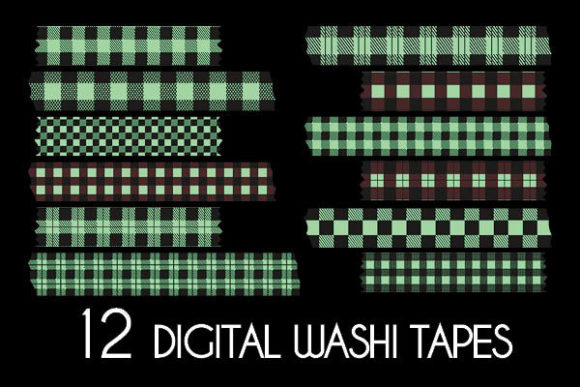 Download Light Green Plaid Washi Tapes Patterns - Washi tapes Collection