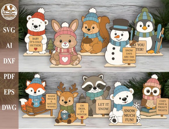 Download Winter Woodland Animal SVG Bundle - Winter Collection