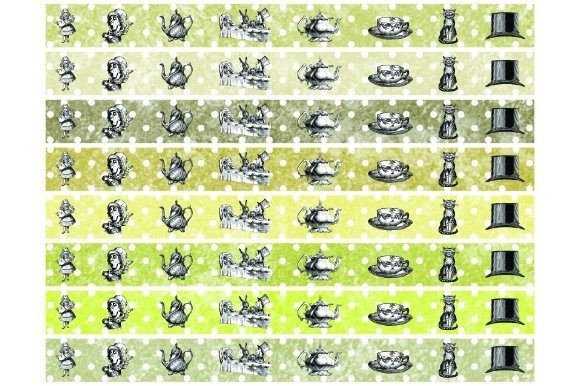 Download Alice in Wonderland Washi Tapes .1/5. - Premium Resources