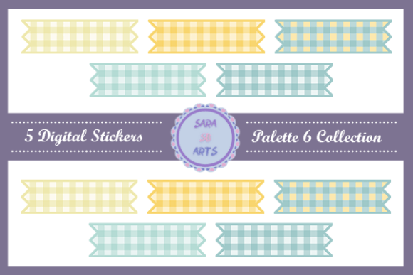 Download Gingham Washi Tapes Digital Stickers - Washi tapes Collection