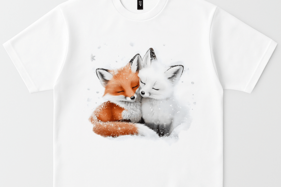Download Winter Fox Couple PNG Cozy Red &amp; White F - Premium Resources