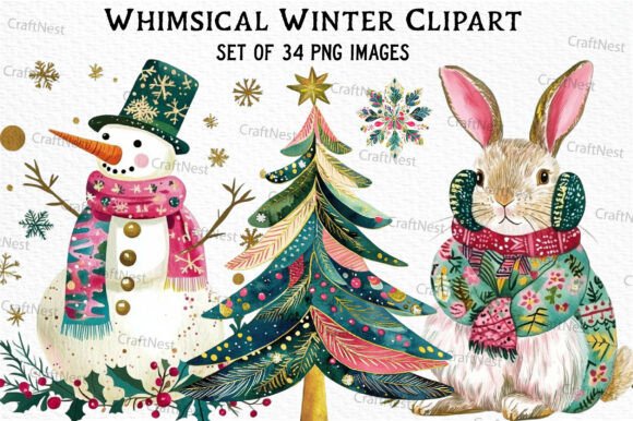 Download Whimsical Winter Clipart Bundle - Winter Collection