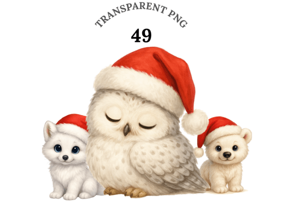 Download 49 Winter Baby Animal Clipart Set - Winter Collection