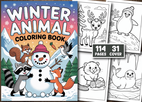 Download Winter Animal Coloring Book Pages - Winter Collection