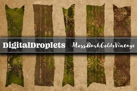 Download MossBark Golds Vintage | 180 Washi Tapes - Washi tapes Collection